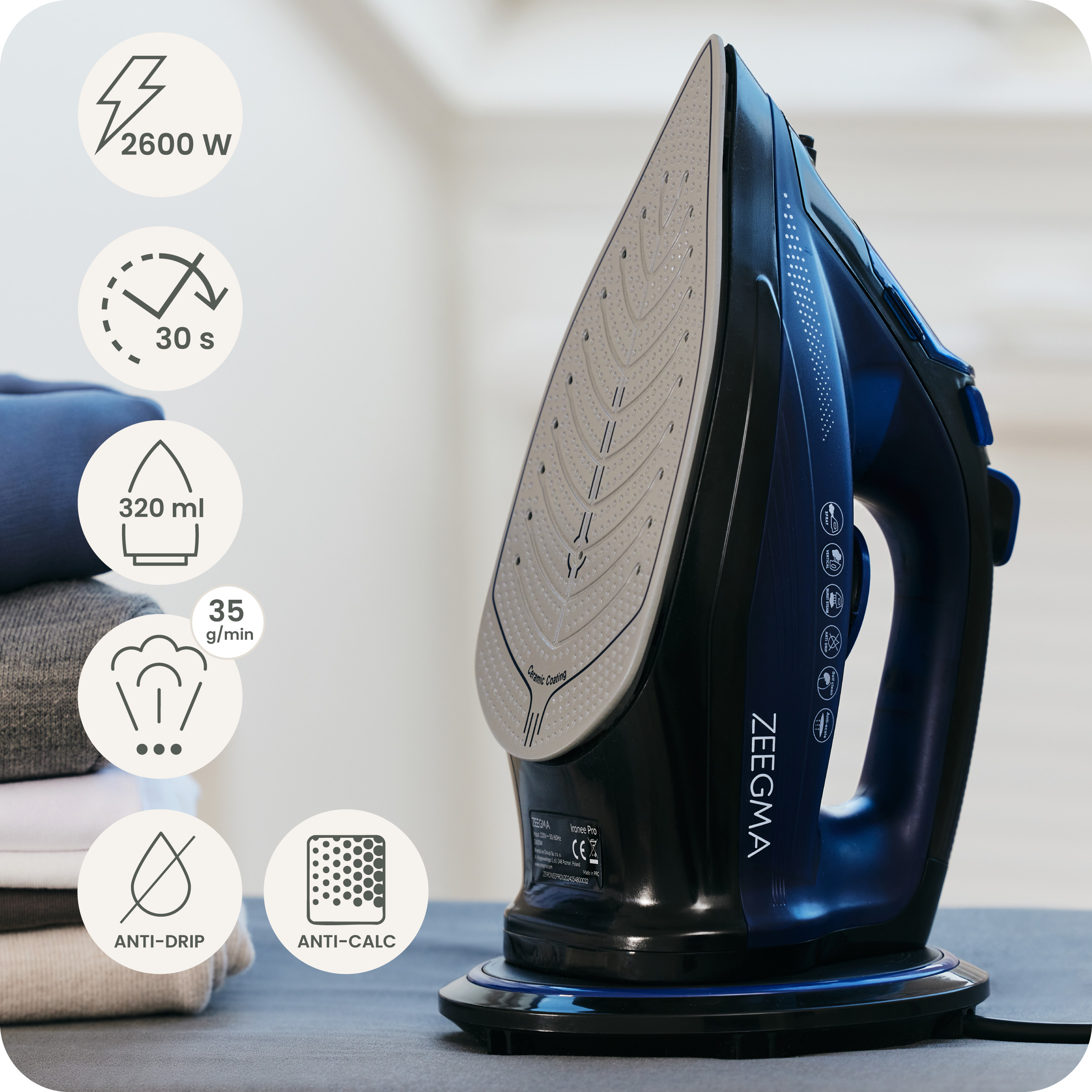 Zeegma Ironee Pro Violet — Żelazko przewodowe